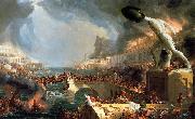 Thomas Cole Course of Empire Destruction oil